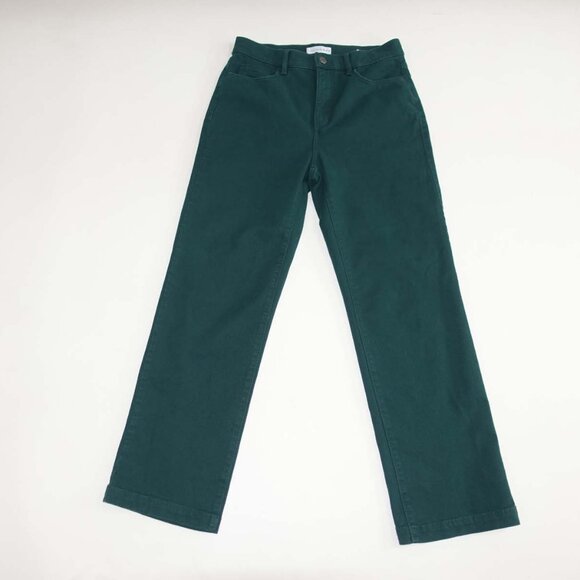 LOFT Denim - Loft Women's Straight Leg Jeans Size 2 / 26 Green High Rise Denim 28" Inseam